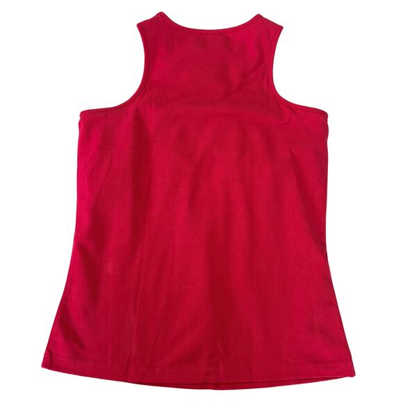 Moda International Y2K O Ring Halter Tank Top Candy Apple Red Holiday M New - Picture 7 of 7